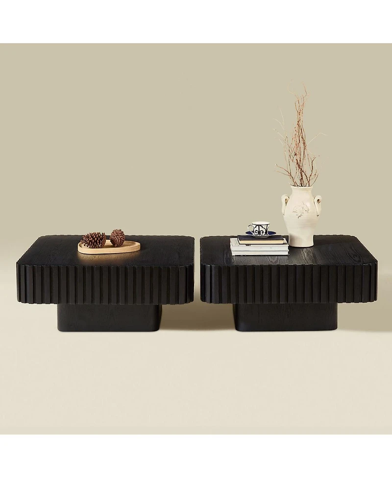 Streamdale Furniture Modern Handcraft Drum Coffee Table