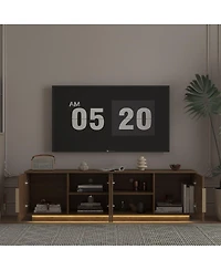 Streamdale Furniture Tv Stand with 16 Color LEDs