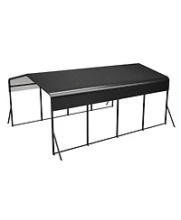 Streamdale Furniture 13x20 Ft Metal Carport w/ Reinforced Frame & 4 Poles, Steel Roof Shelter