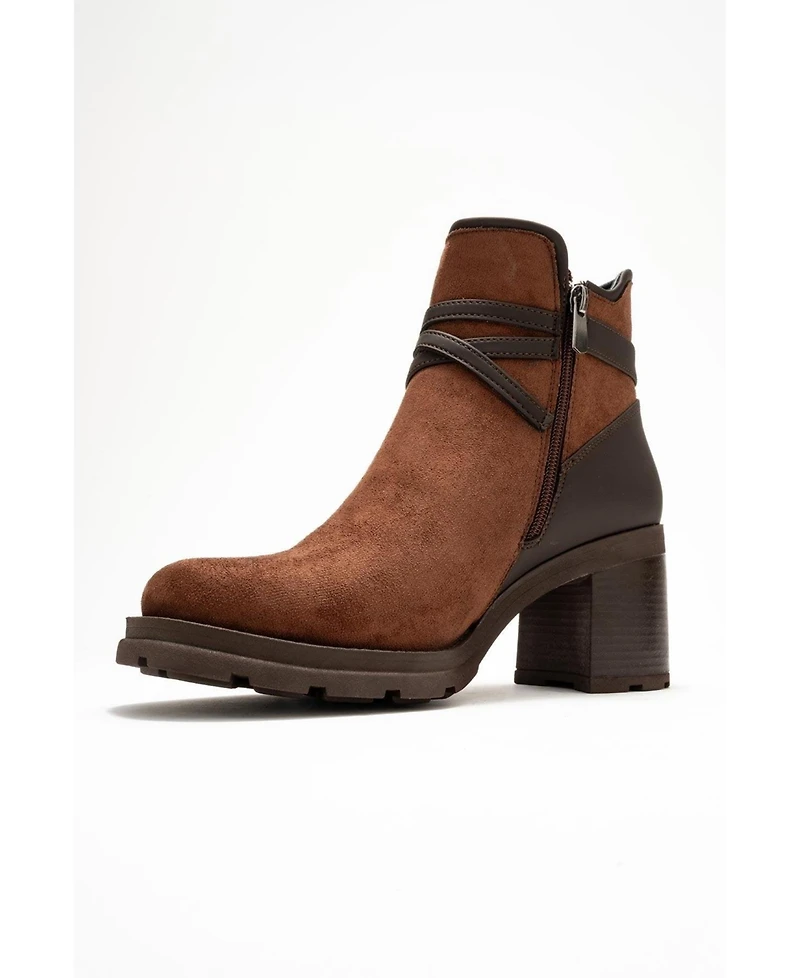 Prologue Shoes women's Wern Block Heel Ankle Boot