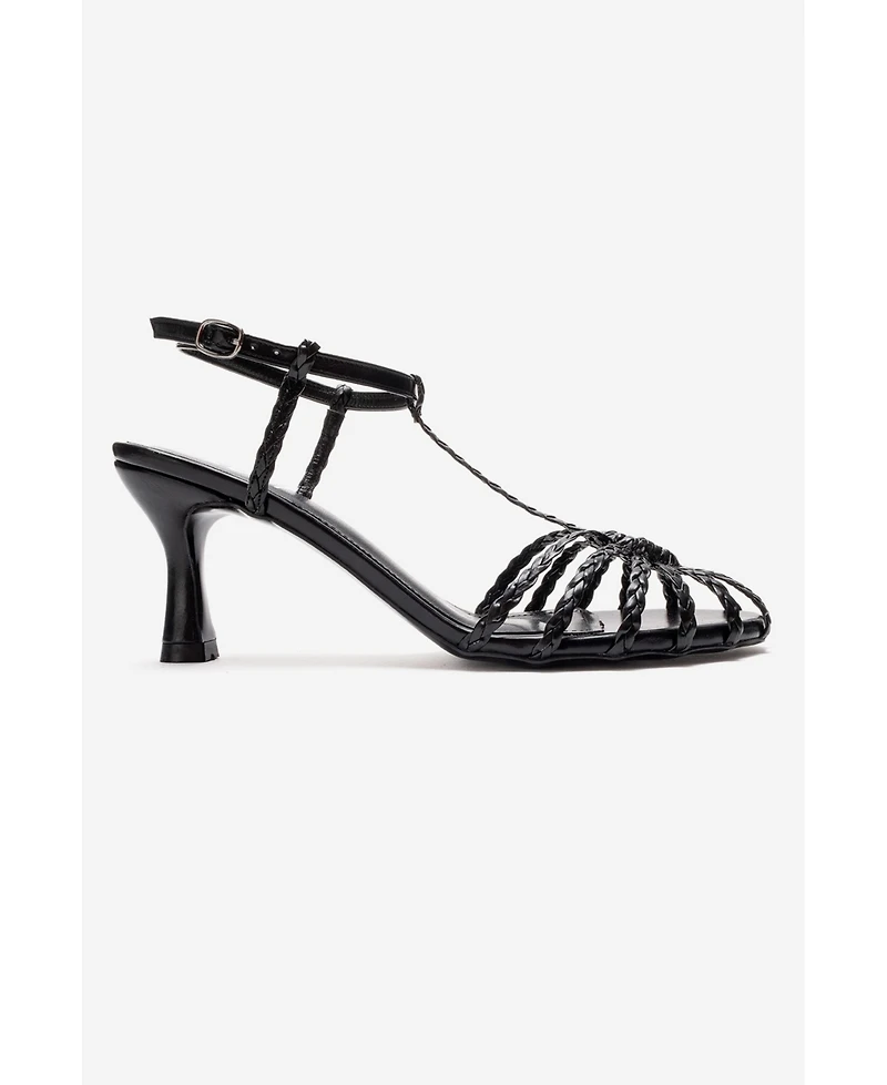 Prologue Shoes Women's Gerald Woven Strap Stiletto Pump