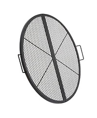 Ecooso 36 Inch Foldable Fire Pit Grill Grate, Heavy Duty Steel Campfire Cooking Grid with Handles