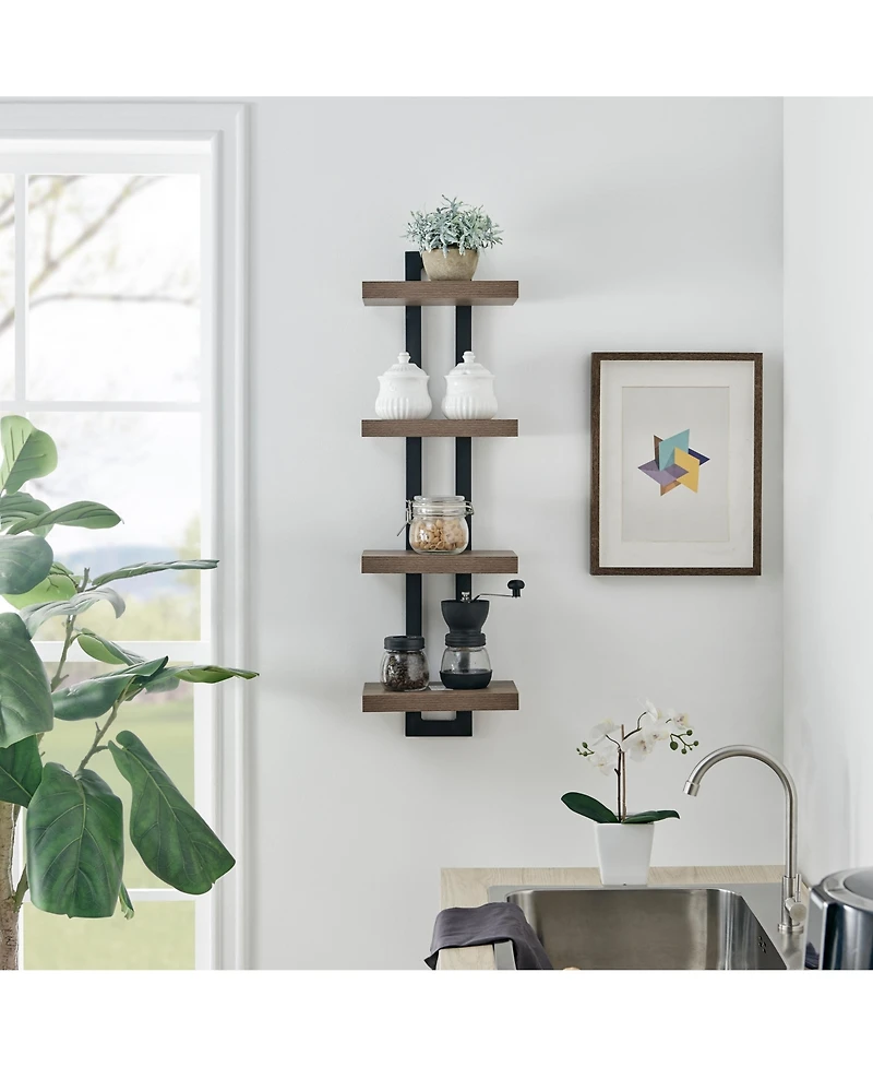 Danya B 4-Tier Ladder Bracket Wall Shelves