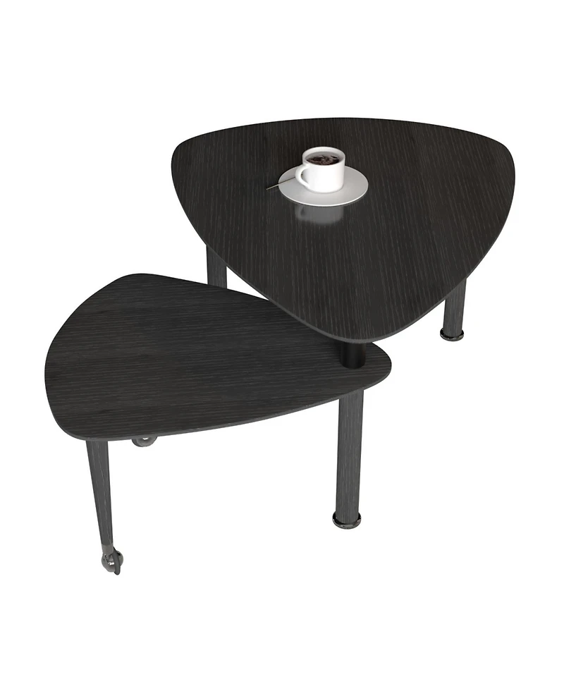 Streamdale Furniture 360 Rotatable Coffee Table for Living Room, Solid Wood Legs, Modern Apartment Furniture