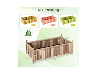 Slickblue Acacia Wood Raised Garden Bed with Protective Liner