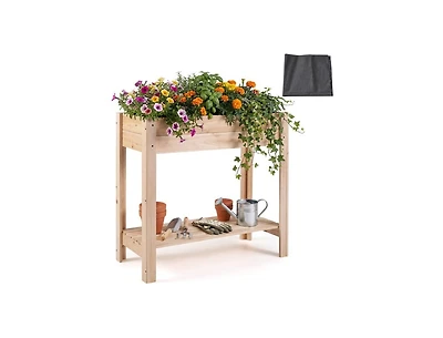 Slickblue Raised Garden Bed with Legs and Extra Storage Space