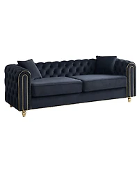 Streamdale Furniture 86" Modern Tufted Sofa with Toss Pillows