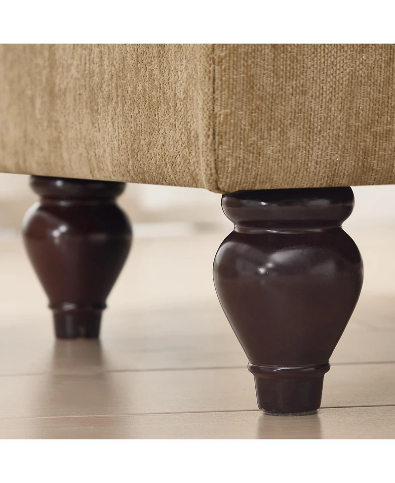 Streamdale Furniture Chenille Sectional Sofa with Ottoman