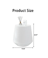 Streamdale Furniture Modern Leather Sofa Coffee Table with Sintered Stone Top