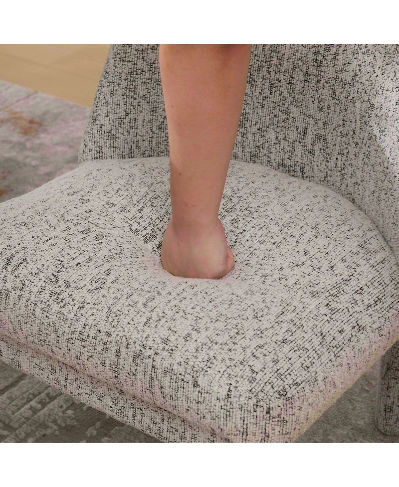 Streamdale Furniture Modern Minimalist Chenille Upholstered Dining Chair Set of 4