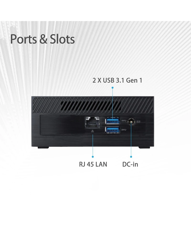 Asus Expert Center Mini Desktop Intel Celeron 16GB Ram Intel Uhd Graphics 64GB eMMC + 512GB Ssd Storage Windows 11 Pro