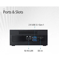 Asus Expert Center Mini Desktop Intel Celeron 16GB Ram Intel Uhd Graphics 64GB eMMC + 512GB Ssd Storage Windows 11 Pro