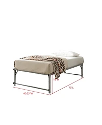 Kings Brand Furniture Twin Metal Daybed with Pop-Up Trundle, Sturdy Steel Slat Support Space Saving Guest Bed Frame, Bedroom & Living Room