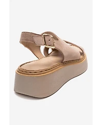 Forever and Always Shoes Women's Vien Leather Platform Sandal