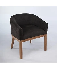 Streamdale Furniture Upholstered Barrel Dining Chair, Linen