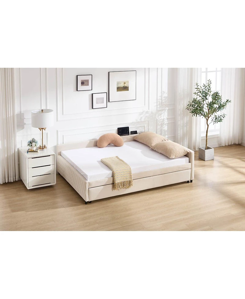 Streamdale Furniture Upholstered Daybed with Trundle