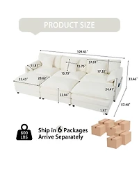 Streamdale Furniture Chenille Modular Sofa: Ultimate Comfort, Customizable, Modern Design