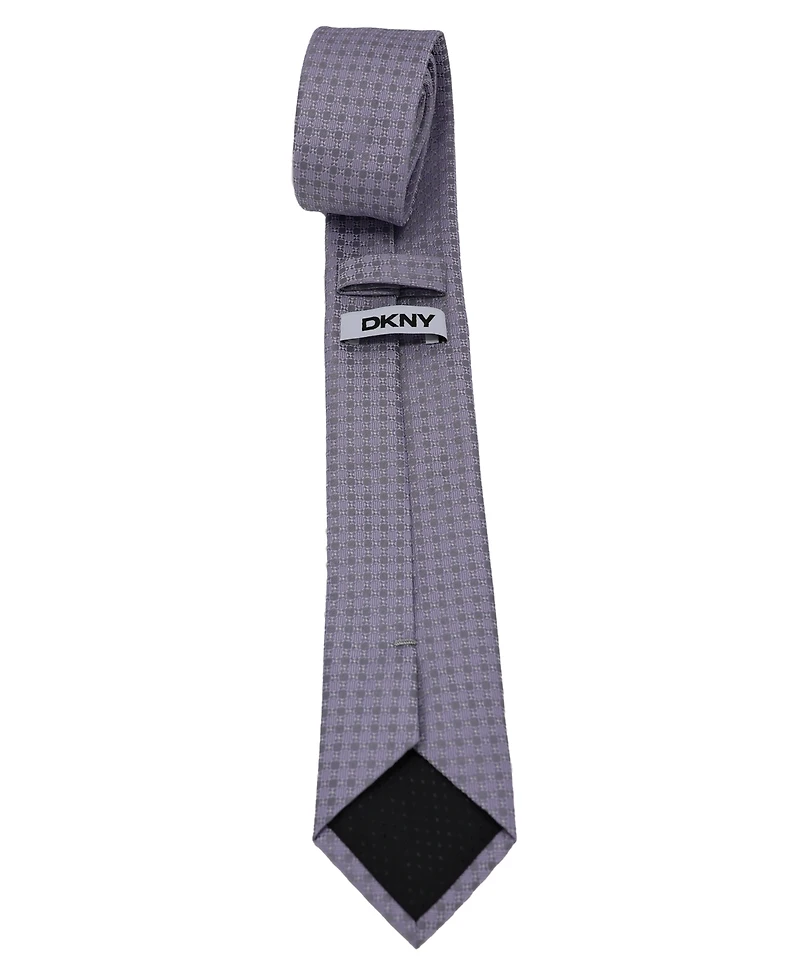 Dkny Men's Slim Design Geometric Neck Tie