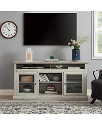 Streamdale Furniture Contemporary Tv Media Stand - Modern Entertainment Console, Stone 60"W