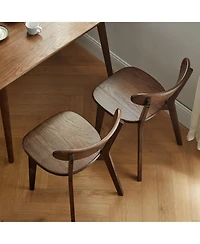 Simplie Fun Natural Oak Wooden Dining Chair