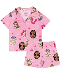 Disney Princess Girls' 2T-4T Notch Collar Top and Shorts, 2-Piece Set