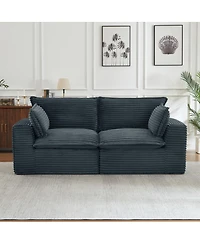 Streamdale Furniture Loveseat Sofa, Cloud Boneless Couch, Modern Modular Sectional, Oversized