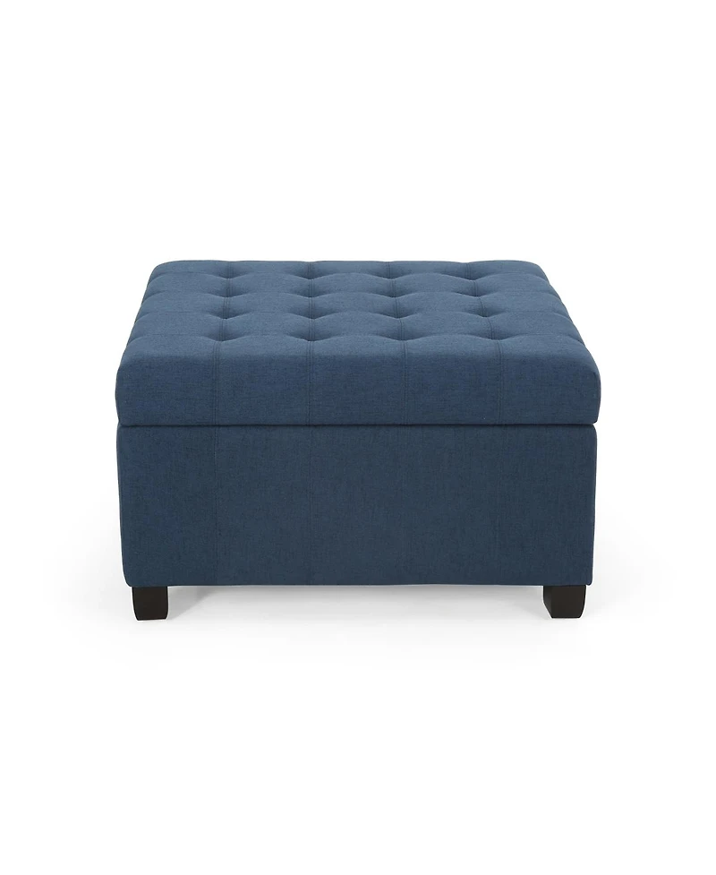 Streamdale Furniture Upholstered Tufted Fabric Storage Ottoman