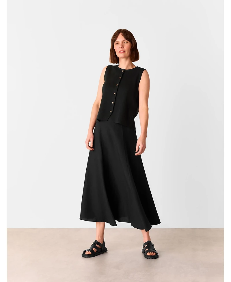 Whistles Women's Lucy Button Front Knit Tank