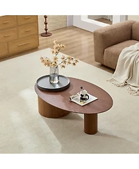 Streamdale Furniture Modern Oval Luxury Coffee Table, Sophisticated Living Room Center Table