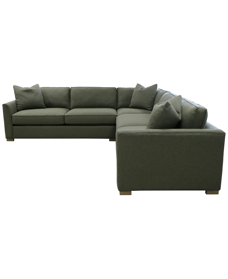Corine 3-Pc. Upholstered Sectional Sofa Set with Toss Pillows