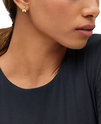 Italian Gold Stud Earrings in 10k Yellow Gold