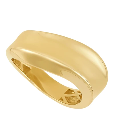 Macy's Wavy Band Ring 10k Yellow Gold