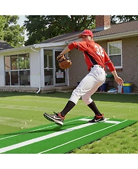 Mecale 10 x 3 Ft Softball Pitching Mat with Non-Slip Backing