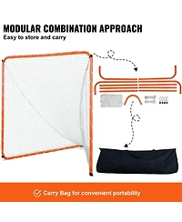 Mecale 6 x 6 Ft Lacrosse Goal with Steel Frame and Carry Bag