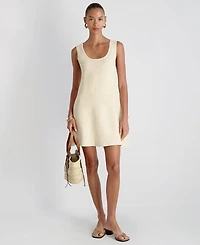 French Connection Women's Scoop Neck Mozart Mixed Stripe Mini Dress