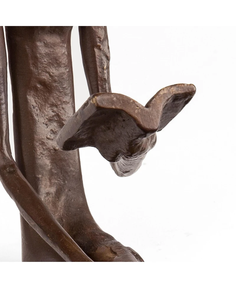 Danya B. Woman Reading Over Ledge Cast Bronze