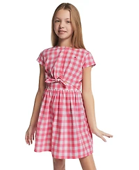 Tommy Hilfiger Girls' 7-16 Gingham Round Neck Dress