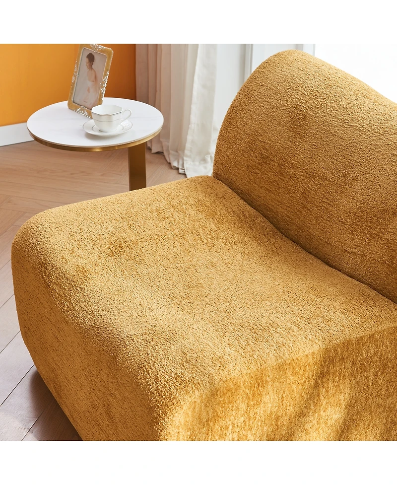 Streamdale Furniture Streamdale Single Foam Compression Sofa Chair with Footrest + Pillow – Modern Lounge Chair