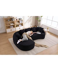 Streamdale Furniture Compression L-Shape Sectional Sofa,Modular Chenille Couch