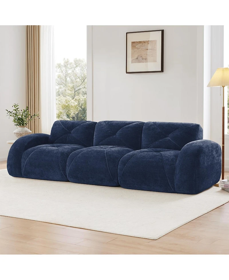 Streamdale Furniture Streamdale Boneless Tufted Velvet Modular Sectional Sofa Couch