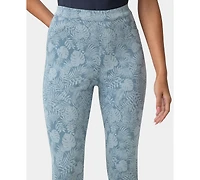 Hue Women's Ultra Soft Denim High-Waist Capri Sleepwear Pant