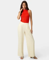 Hue Women's Coastal Linen Palazzo Sleepwear Pant