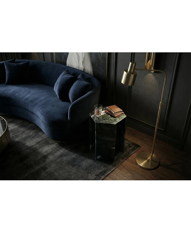 Streamdale Furniture Luxury Marble Hexagonal Side Table