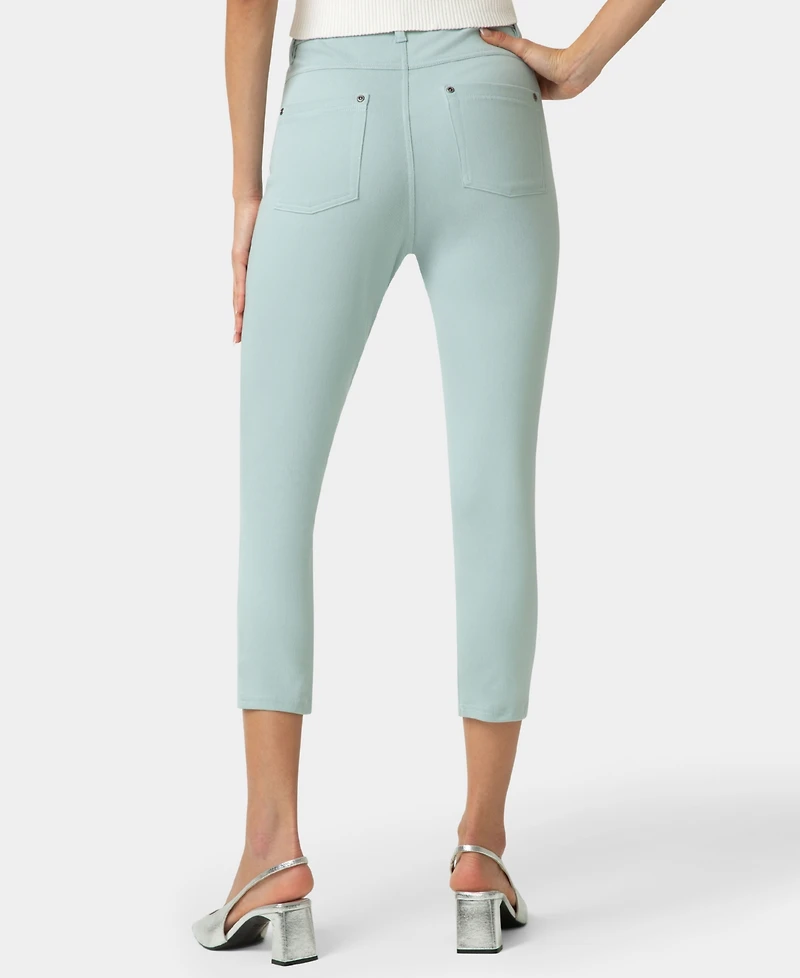 Hue Women's High-Rise Ultra-Soft Denim Capri Leggings