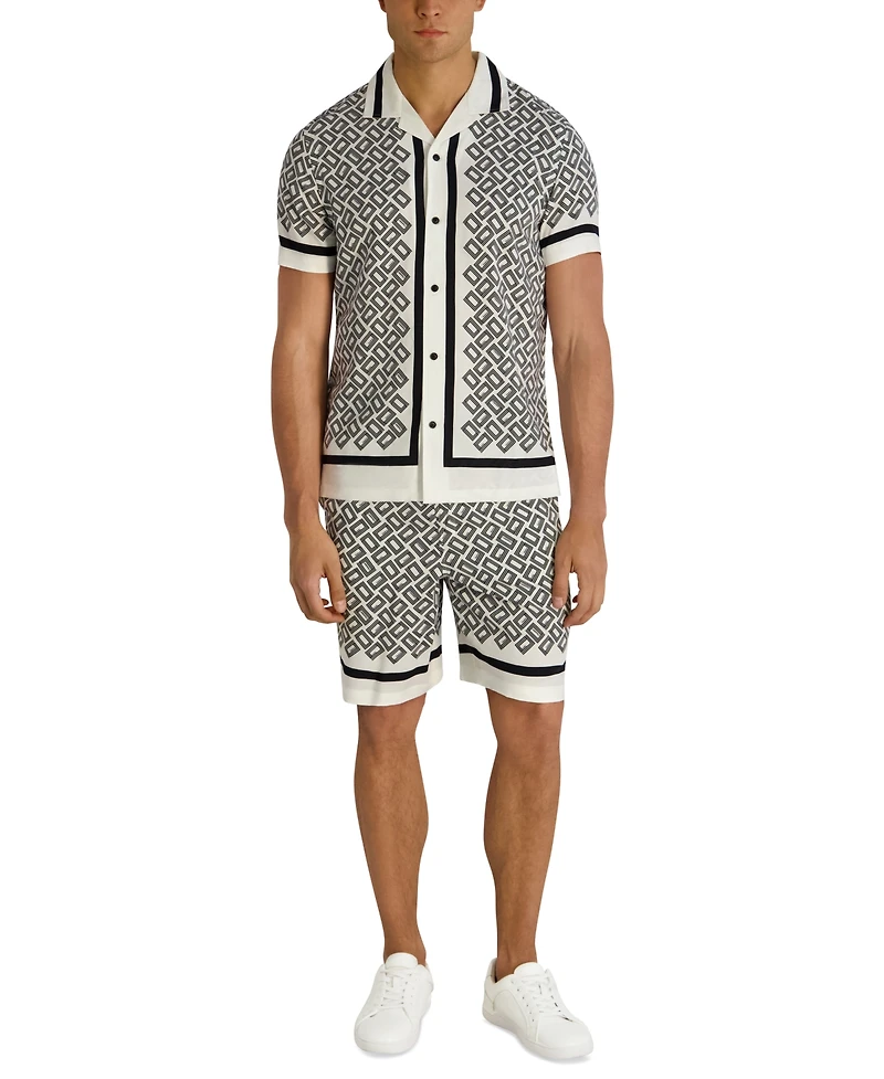 Karl Lagerfeld Paris Men's Double L Short-Sleeve Shirt