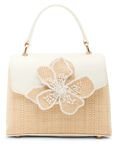 Anne Klein 3D Cultivated Pearl Flower Mini Top Handle Satchel Bag