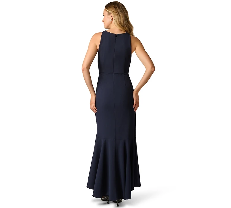 Adrianna Papell Women's Cascading-Ruffle Crepe Gown