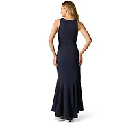 Adrianna Papell Women's Cascading-Ruffle Crepe Gown
