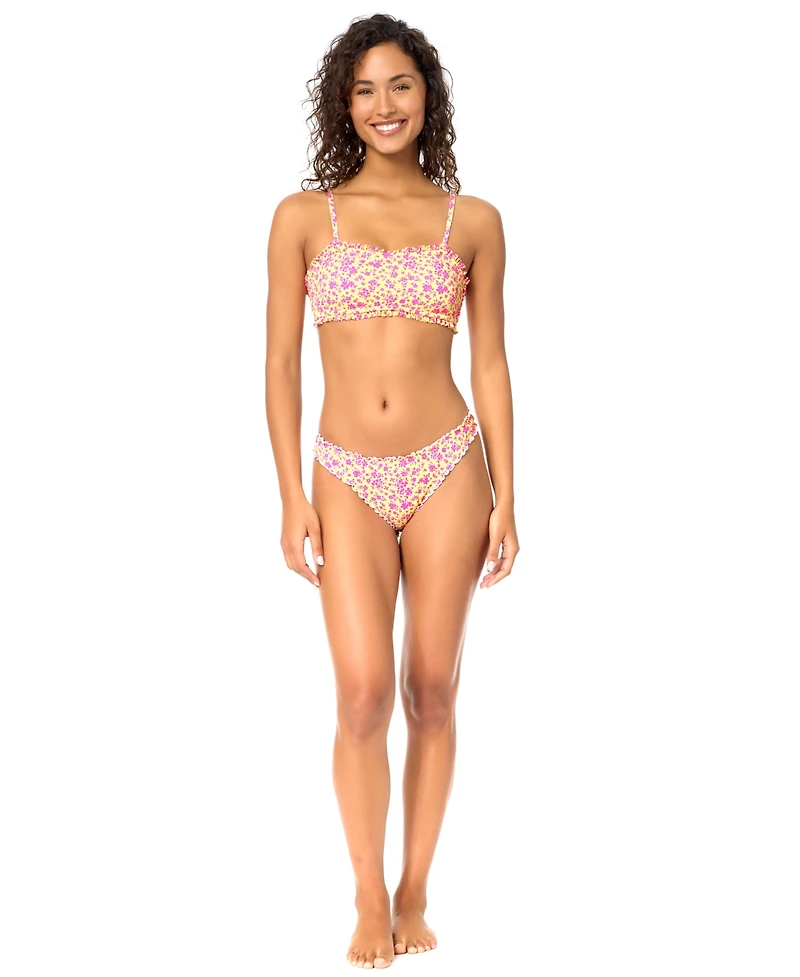 Raisins Women's Bandeau Neck Printed Swim Bikini Top