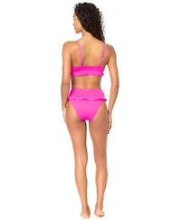 Raisins Womens Shaye V Neck Swim Bikini Top High Waist Swim Bottoms